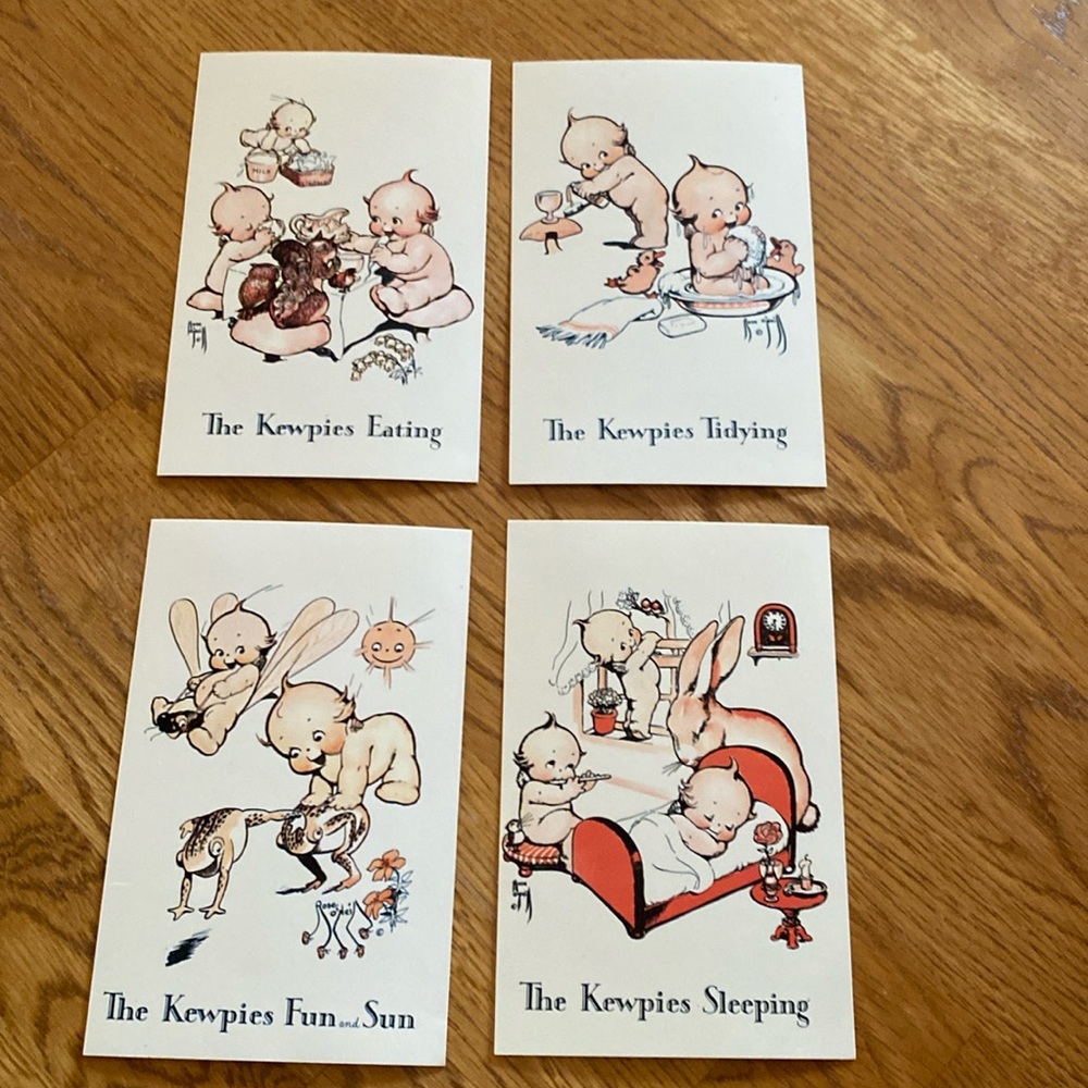 Vintage, unused Kewpi postcards